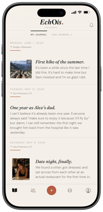 Echois journal screen